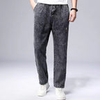 Men's Tang Suit Set with Denim Jacket, Spring and Autumn Long-Sleeved Chinese-Style Jacket