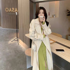 Mid-length above-the-knee trench coat